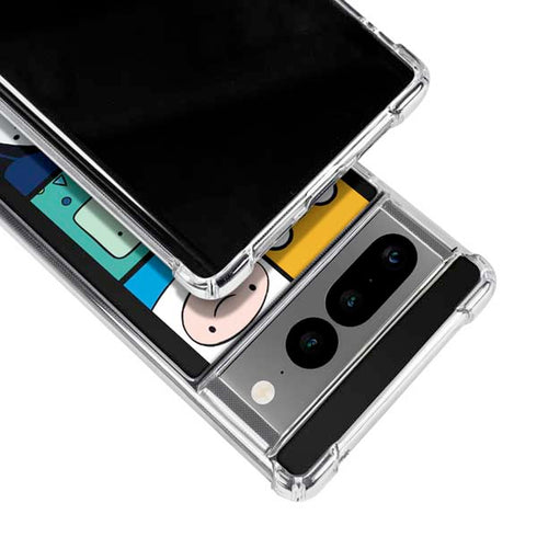Adult Swim Adventure Time Character Tiles Google Pixel 7 Pro Clear Case